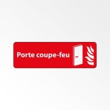 Panneau - Porte coupe-feu  - 250 x 80 mm - Blanc