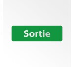 Panneau Signalétique - Sortie   - 250 x 80 - Argent