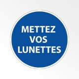 Panneau Obligation - Mettez vos lunettes - ISO 7010