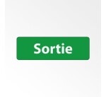 Panneau Signalétique - Sortie   - 250 x 80 - Blanc