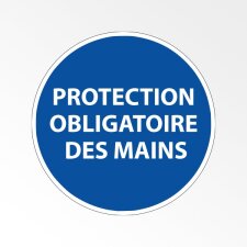 Panneau d'obligation de port d'EPI - Protection obligatoire des mains