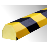 Profil - Butoir Flexible Jaune et Noir - 1 m - Mousse Polyuréthane