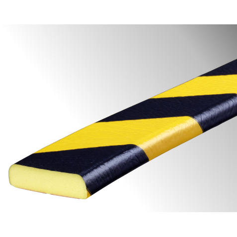 Profil butoir flexible - Jaune et Noir - Mousse Polyuréthane - DIN 4102 B2
