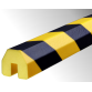 Butoir - Flexible ultra visible jaune et noir - Longueur 1 m - Mousse polyuréthane expansée