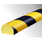 Butoir - Demi-cercle flexible jaune et noir - Longueur 1 m - Mousse polyuréthane.