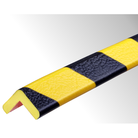 Profil butoir - Flexible jaune et noir 1 m - Mousse polyuréthane