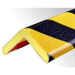 Butoir de protection - Flexible jaune et noir - 1 m - Mousse polyuréthane
