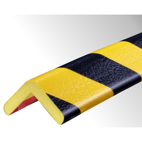 Profil de Protection - Angle Droit Flexible Jaune et Noir - Mousse Polyuréthane