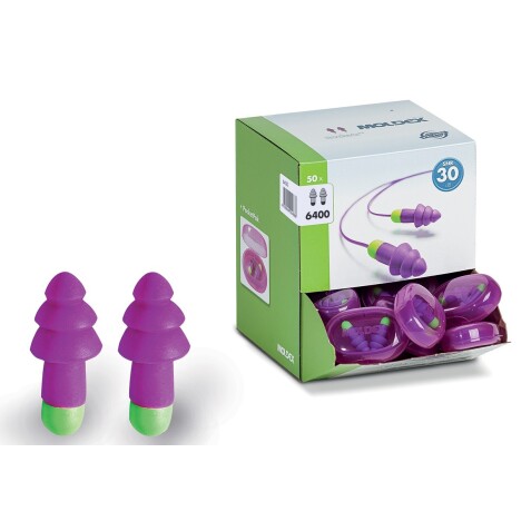 Bouchons d'oreilles - Réutilisables 30 dB - Elastomère thermoplastique - Par 50  - SANS cordelette