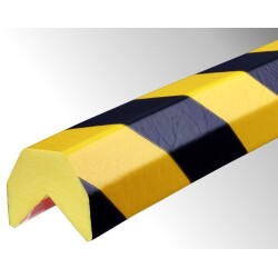 Butoir - Flexible jaune et noir - Longueur 1 m - Mousse polyuréthane