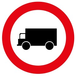 Panneau de Prescription - Accès interdit aux véhicules transport de marchandises - B8