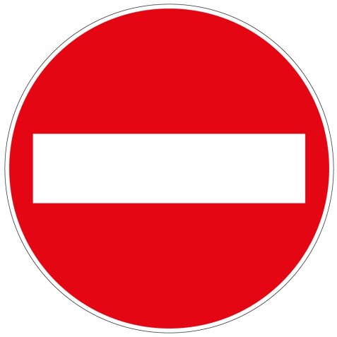 Panneau - Sens interdit - 200 mm  - PVC