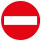 Panneau - Sens interdit - 200 mm  - Vinyle Souple Autocollant
