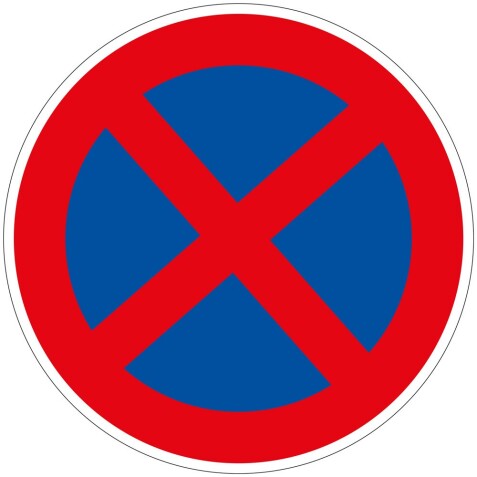Panneau Interdiction - Arrêt et Stationnement Interdits B6d