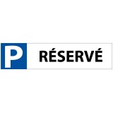Panneau - "P RÉSERVÉ" pour Butée de Parking - 85 x 350 mm - PVC