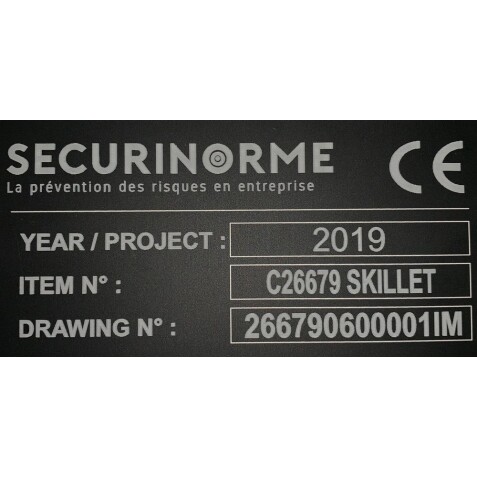 Plaque de Firme - Gravure Laser - Surface Mate  - Formalu - Adhésive
