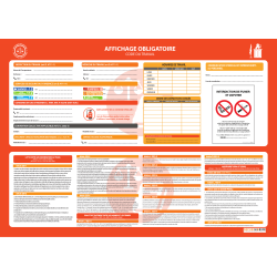 Panneau - Affichage obligatoire + de 11 salariés - 297x420 mm - Vinyle Plastifié  - A3