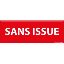 Signalisation - Sans issue   - 210 x 75 - PVC