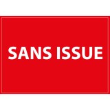 Panneau - Sans Issue - Blanc sur Rouge  - 210 x 150 mm - Vinyle Souple Autocollant