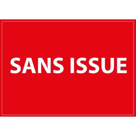 Panneau - Sans Issue - Blanc sur Rouge  - 300 x 420 mm - PVC