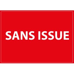 Panneau - Sans Issue - Blanc sur Rouge  - 210 x 150 - PVC