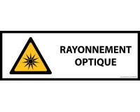 Panneau de danger - Rayonnement optique - W027 - horizontal  - 297 x 105 mm - PVC