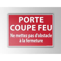 Panneau - Porte coupe-feu, pas d'obstacle - PVC/Vinyle  - 210 x 150 mm - PVC