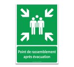 Panneau - Point de rassemblement après évacuation -E007 -ISO 7010  - PVC - A4