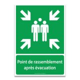 Panneau - Point de rassemblement après évacuation -E007 -ISO 7010  - PVC - A4