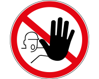 Panneau d'interdiction - Pictogramme Accès interdit non autorisées  - 315 mm - PVC