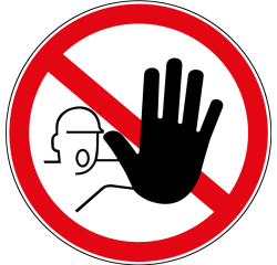 Panneau d'interdiction - Pictogramme Accès interdit non autorisées  - 315 mm - PVC