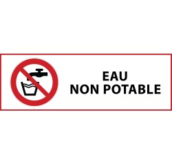 Panneau d'interdiction - Pictogramme Eau non potable - ISO 7010