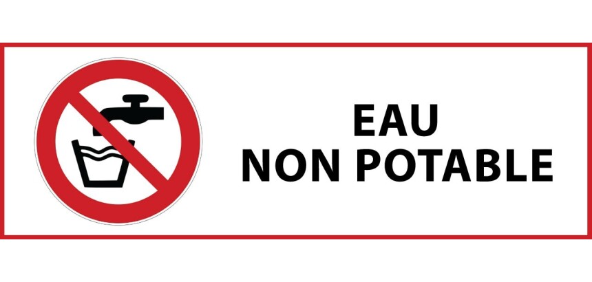 Panneau d'interdiction - Pictogramme Eau non potable - ISO 7010