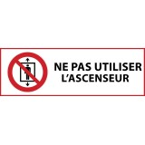 Panneau - Interdiction utiliser ascenseur personnes - ISO 7010