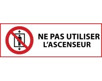Panneau - Interdiction utiliser ascenseur personnes - ISO 7010