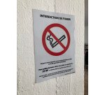 Panneau interdiction - Interdiction de fumer avec décret - A5