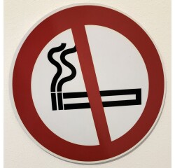Panneau interdiction - Interdiction de fumer - P002 - ISO 7010  - 200 mm - PVC