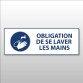 Panneau obligation - Obligation de se laver les mains - M011