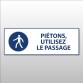 Panneau obligation - Piétons, utilisez le passage - M024