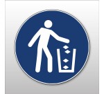 Panneau d'obligation - Utiliser la poubelle - M030 - ISO 7010
