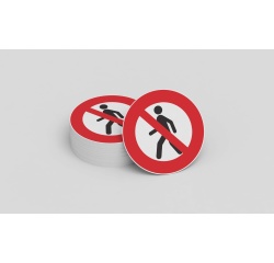 Panneau rond ISO EN 7010 - Interdit aux piétons - P004