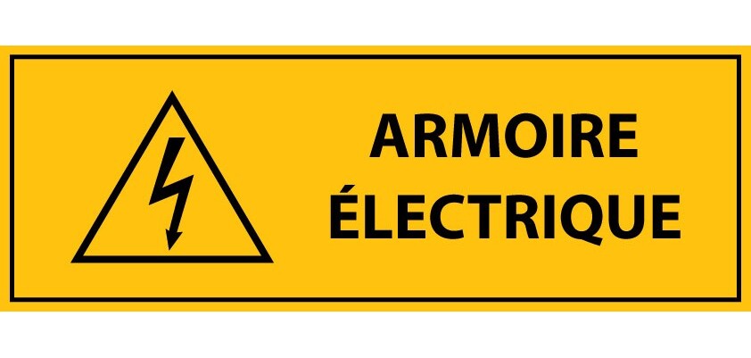 Panneau de signalisation - Pictogramme Armoire électrique  - 297 x 148 mm