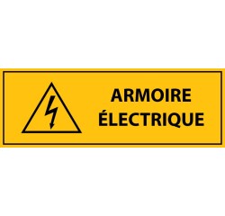 Panneau de signalisation - Pictogramme Armoire électrique  - 400 x 200 mm