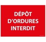 Signalétique d'interdiction - Pictogramme Dépôt d'ordures interdit