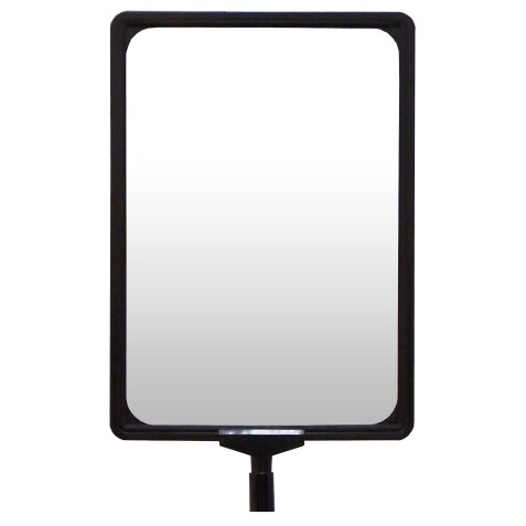 Panneau A4 - Adaptateur Noir/Chromé pour Poteaux à Sangle