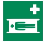 Signalétique d'évacuation E013 - Civière brancard - Norme ISO 7010