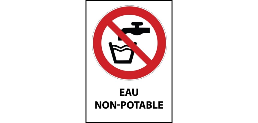 Panneau de signalisation - Picto Eau non potable - P005 - ISO 7010  - PVC 2 mm - A3