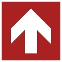 Panneau évacuation Incendie - Flèche directionnelle - Carré