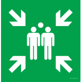 Pictogramme ISO EN 7010 - Point de rassemblement après évacuation - E007