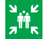Pictogramme ISO EN 7010 - Point de rassemblement après évacuation - E007